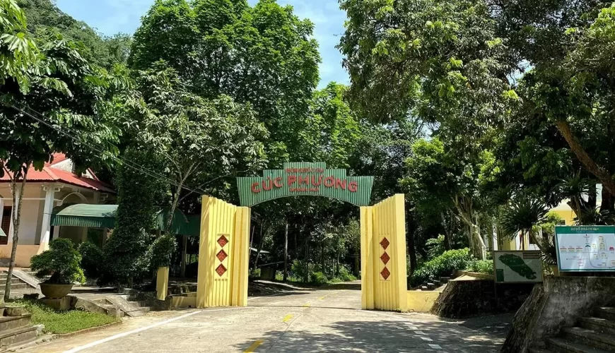 the entrance of Cuc Phuong national park