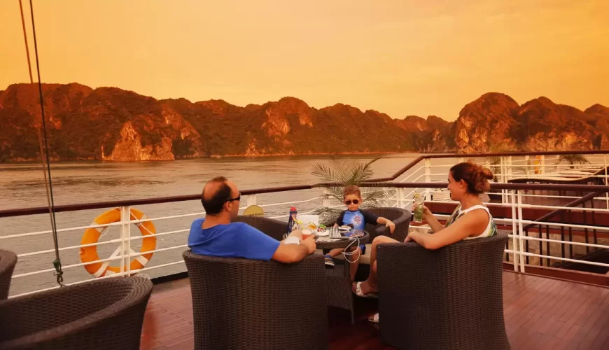 Relax on Halong Cruise's sundeck
